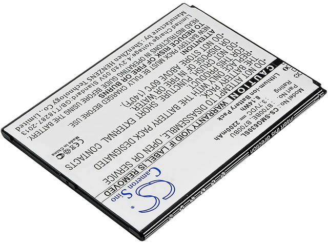 Alt view image 2 of 5 - Battery for Samsung Galaxy W Mega 6.3 B700BC B700BE B700BK B700BU EB-BT255BBC