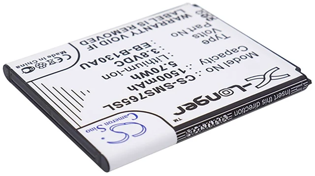 Alt view image 2 of 5 - Battery for Samsung GreatCall Touch 3 Jitterbug SM-310 EB-B130AE EB-B130AU