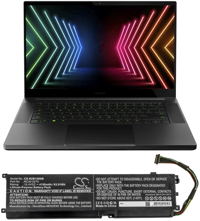 Alt view image 5 of 5 - Battery for Razer Blade 15 Base 2018 RZ09-02705E75 RZ09-02705E76 RC30-0270