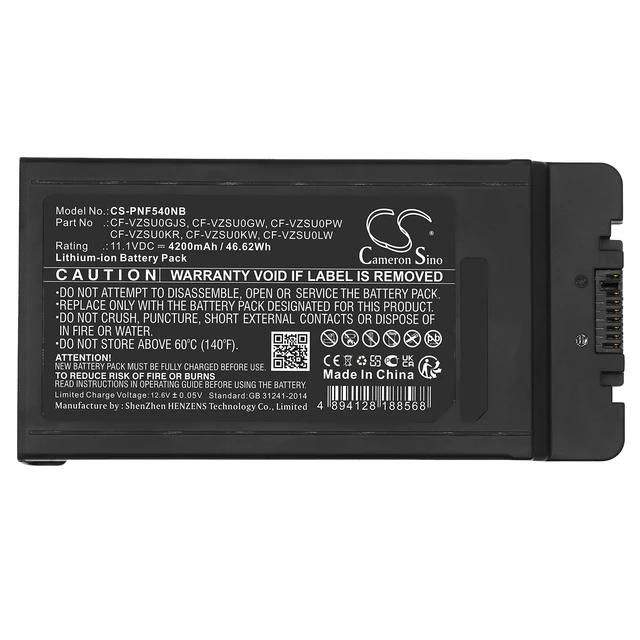Alt view image 5 of 5 - Battery for Panasonic CF-54 VZSU0GJS CF-VZSU0PW CF-VZSUOPW CF-VZSU0KW CF-VZSU0LW