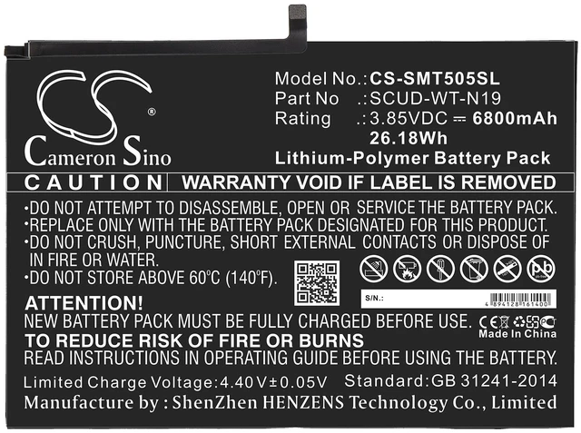 Alt view image 3 of 4 - Battery for Samsung Galaxy Tab A7 10.4 2020 SM-T500 SM-T505 SCUD-WT-N19 Tablet