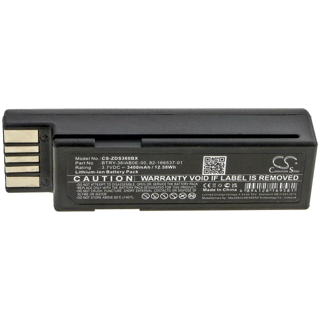 Alt view image 3 of 4 - Battery for Zebra DS3600 DS3678 LI3678 82-166537-01 BT-000341-01 BTRY-36IAB0E-00