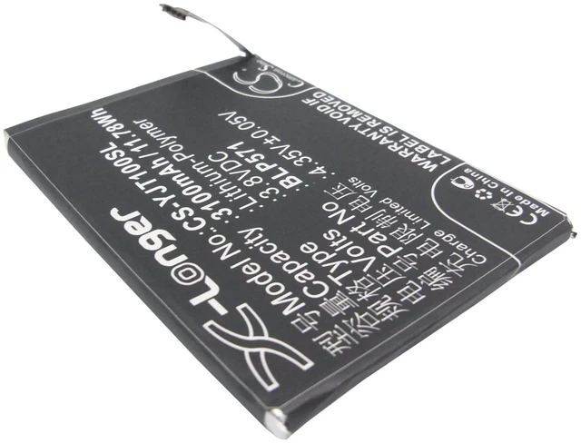Alt view image 2 of 6 - Battery for OnePlus BLP571 One A0001 SmartPhone CS-YJT100SL 3.8V Li-Polymer