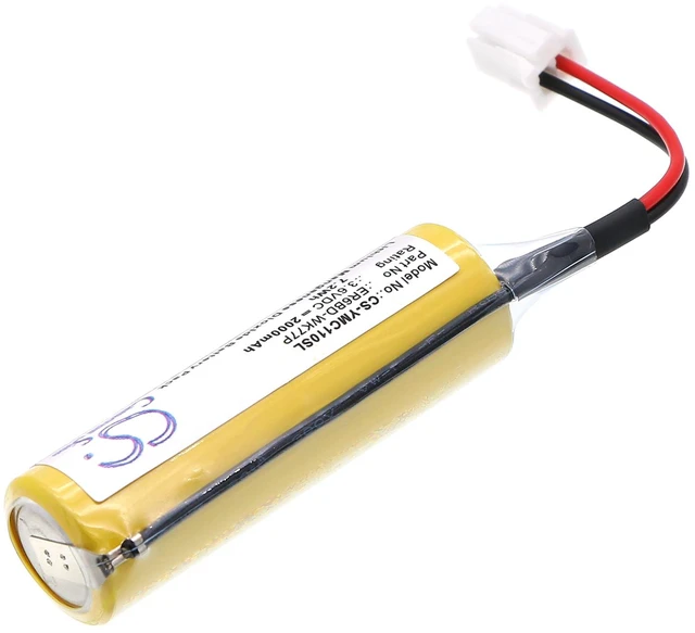 Alt view image 2 of 6 - Battery for Yaskawa ER6BD-WK77P ER6BDWK77P YRC1000 CS-YMC110SL 3.6V Li-MnO2