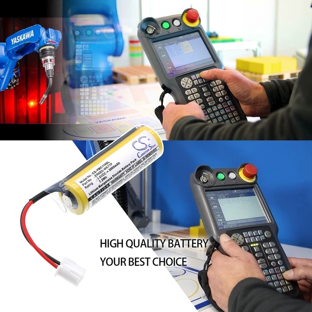 Alt view image 6 of 6 - Battery for Yaskawa ER6BD-WK77P ER6BDWK77P YRC1000 CS-YMC110SL 3.6V Li-MnO2