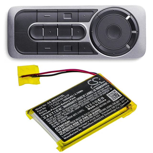 Alt view image 5 of 5 - Battery for Wacom ACK411050 Express Key Remote 1ICP5/34/50 1S1P CS-WEK411SL