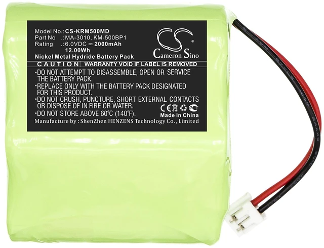 Alt view image 3 of 5 - Battery for Marco MA-3010 KM-500BP1 Nidek 02904 B11304 KM-500BPI KM500 KM-500