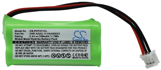Main image of Battery for Philips DECT 211 215 Xalio Kala 300 2HR-AAAU 60AAAH2BMX H-AAA600X2