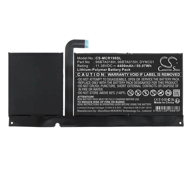 Alt view image 3 of 4 - Battery for Microsoft Surface Pro 8 1982 1983 96BTA016H 96BTA015H DYNC01 11.38V