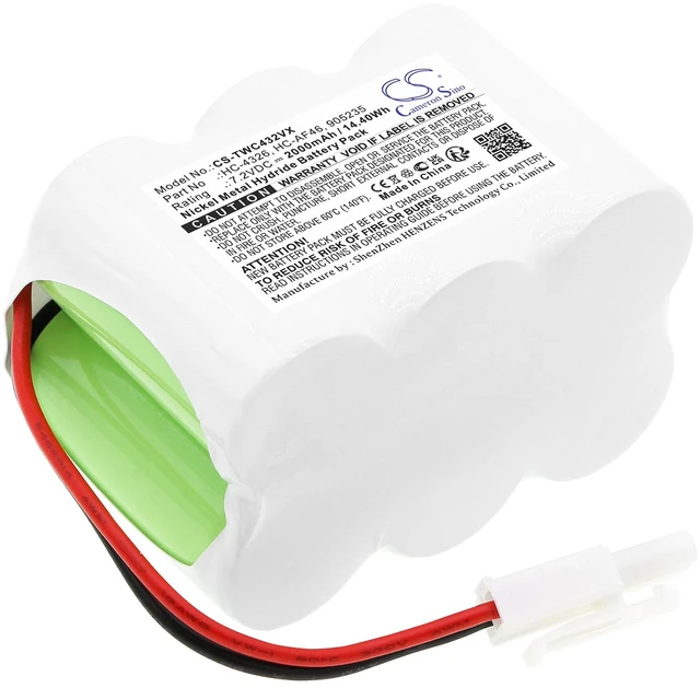 Main image of Battery for TWINBIRD HC-4326BL HC-4359 HC-5237 102000 905235 HC-4326 HC-AF46