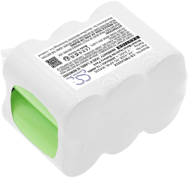Alt view image 2 of 5 - Battery for TWINBIRD HC-4326BL HC-4359 HC-5237 102000 905235 HC-4326 HC-AF46