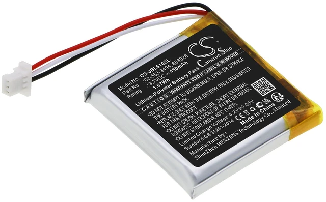 Main image of Battery for JBL 02-553-3494 603028 523028 Tune 510BT 500BT CS-JBL510SL 3.7V