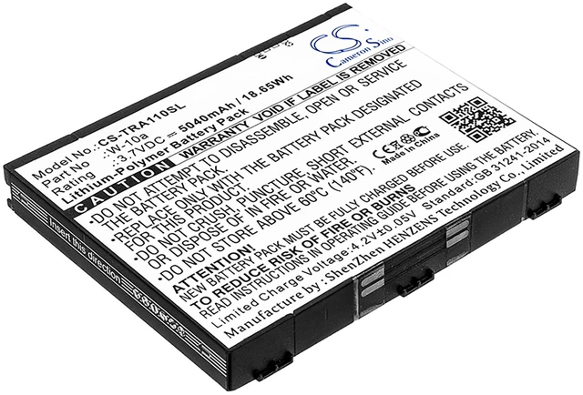 Main image of Battery for Telstra MR2100 NightHawk M2 W-10a Hotspot CS-TRA110SL 3.7v 5040mAh