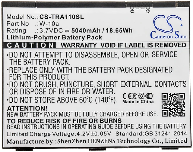 Alt view image 3 of 3 - Battery for Telstra MR2100 NightHawk M2 W-10a Hotspot CS-TRA110SL 3.7v 5040mAh