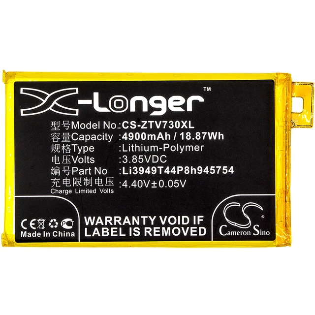 Alt view image 5 of 6 - Battery for ZTE Blade A2 Plus A610 Global SI BV0720 BV0730 Li3949T44P8h945754