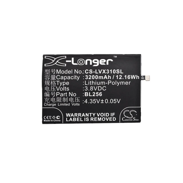 Alt view image 5 of 6 - Battery for Lenovo A7010a48 A7010-A48 K51c78 X3 Lite PB1-750N Vibe K4 Note BL256