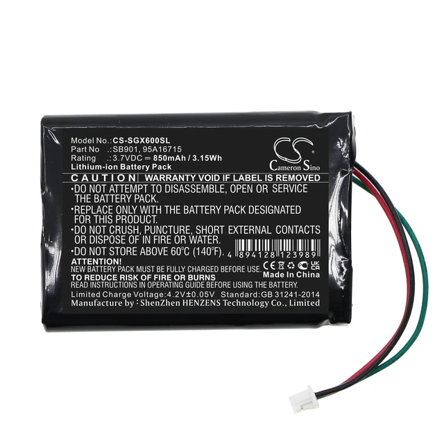 Alt view image 3 of 5 - Battery for SHURE MXW1 Bodypack MXW6 Boundary MXW8 Speaker 95A16715 SB901 SB901A