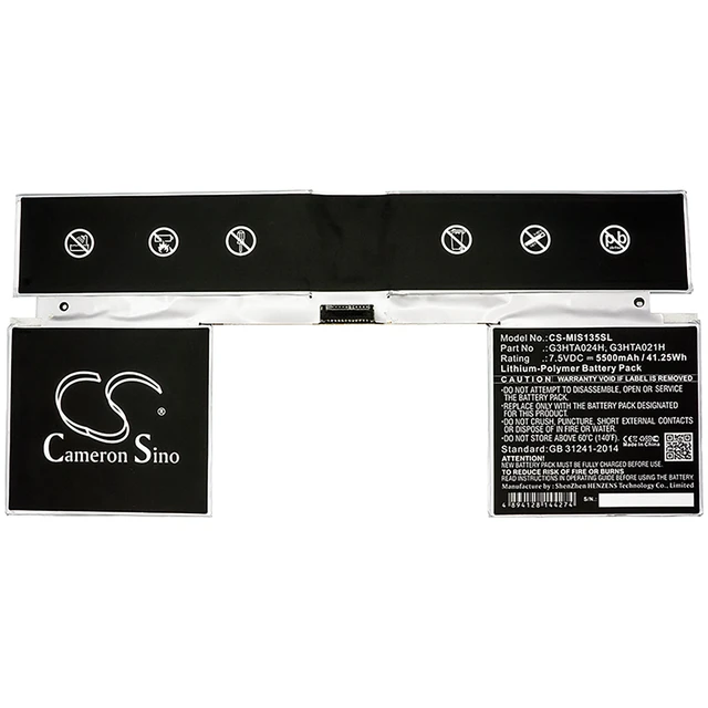 Alt view image 3 of 3 - Battery for Microsoft Surface Book GEN1 G3HTA021H G3HTA023H G3HTA024H G3HTA048H