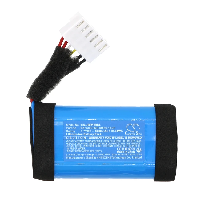 Alt view image 3 of 5 - Battery for JBL Bar 1000 1300 1300X Speaker CS-JBR130SL 3.7v 5200mAh 19.24Wh