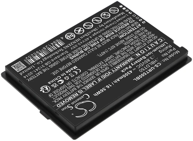 Alt view image 2 of 5 - Battery for Urovo DT50 DT50S HBLDT50 Barcode Scanner CS-URT500BL 3.85v Li-ion