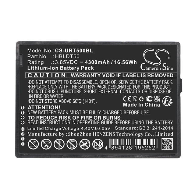 Alt view image 5 of 5 - Battery for Urovo DT50 DT50S HBLDT50 Barcode Scanner CS-URT500BL 3.85v Li-ion