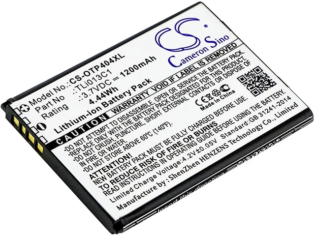 Main image of Battery for Alcatel 4052C 4052R Go Flip V One Touch Cingular OT-4044C TLi013C1