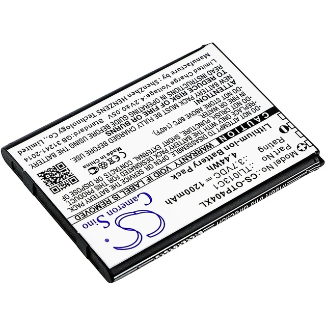 Alt view image 2 of 3 - Battery for Alcatel 4052C 4052R Go Flip V One Touch Cingular OT-4044C TLi013C1