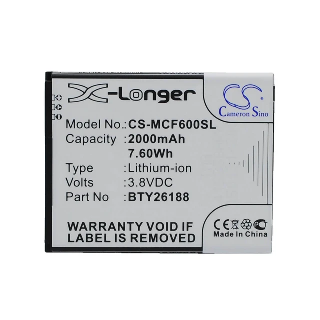 Main image of Battery for Mobistel Cynus F6 POSH E500A Titan HD BTY26188 B01-E500 CS-MCF600SL