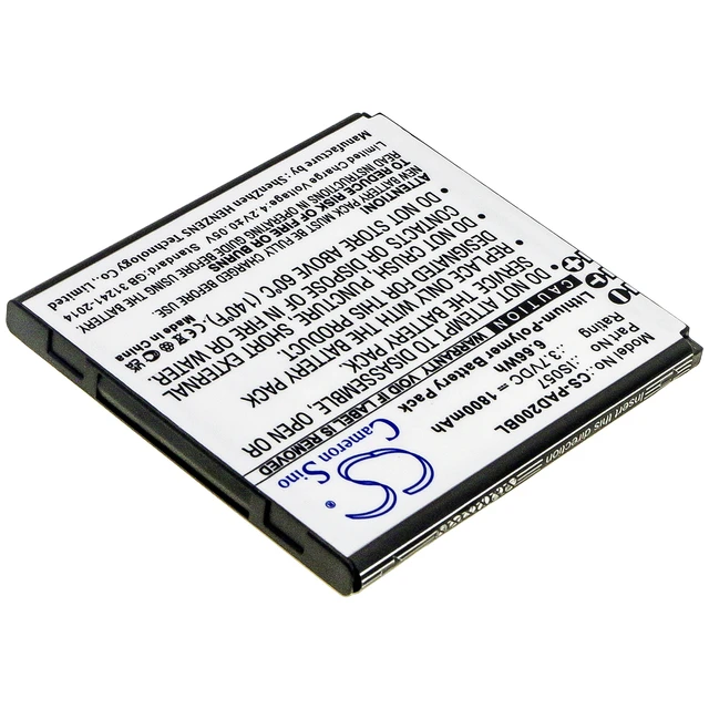 Alt view image 2 of 4 - Battery for Pax D200 D200T IS275 Mini myPOS IS057 Payment Terminal CS-PAD200BL