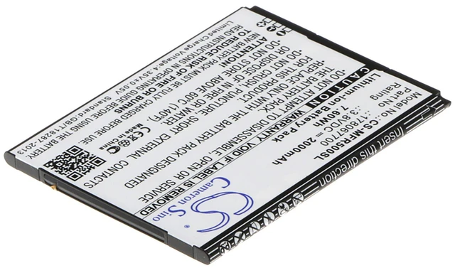 Alt view image 2 of 5 - Battery for KAZAM SFR Mobiwire Thunder 350L TH305L TH305L-XDFBH0000176 178067700