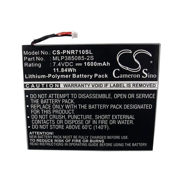 Alt view image 5 of 6 - Battery for Pandigital PRD07T10WWH7 PRD07T10WWH756 R70D200 Velocity MLP385085-2S