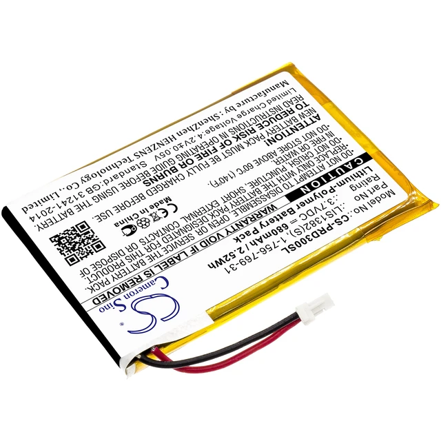 Alt view image 2 of 6 - Battery for Sony PRS-300 PRS-300BC PRS-300RC PRS-300SC 1-756-769-31 LIS1382(S)