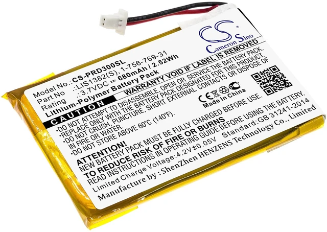 Main image of Battery for Sony PRS-300 PRS-300BC PRS-300RC PRS-300SC 1-756-769-31 LIS1382(S)