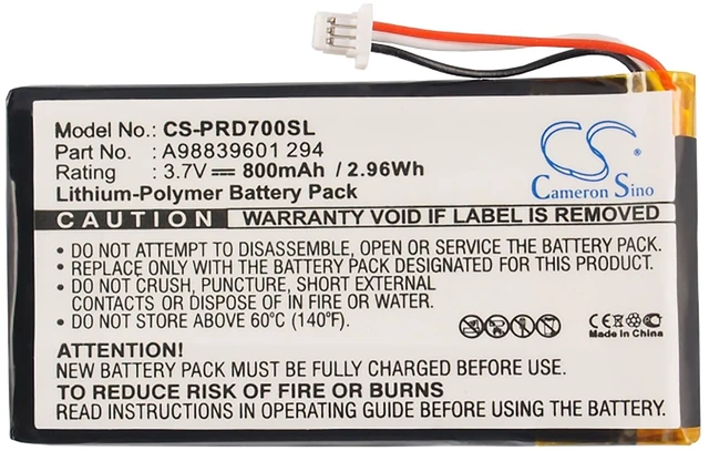 Alt view image 5 of 6 - Battery for Sony PRS-700 PRS-700BC A98839601 294 E-book E-reader CS-PRD700SL