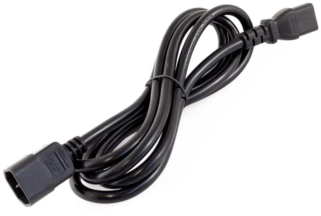 Alt view image 2 of 3 - 10-pack Power Extension cable 6ft Black C13 Female C14 Male 16AWG 10A 110V-250V