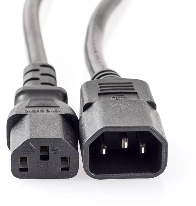 Alt view image 3 of 3 - 10-pack Power Extension cable 6ft Black C13 Female C14 Male 16AWG 10A 110V-250V
