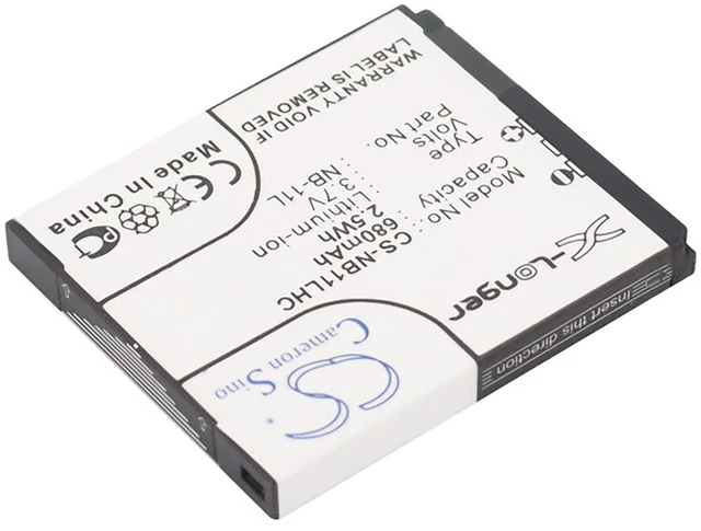 Alt view image 2 of 5 - Battery for Canon Elph 110 340 IXUS 125 115 SX400 SX410 NB-11L NB-11LH 680mAh