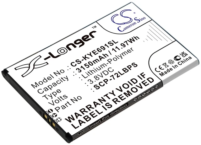Main image of Battery for Kyocera DuraForce Pro 2 E6910 E6920 5AAXBT122JAA SCP-72LBPS Mobile
