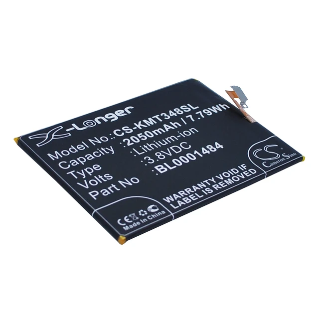 Alt view image 2 of 6 - Battery for KAZAM Thunder 348 Tornado BL0001484 Mobile SmartPhone CS-KMT348SL