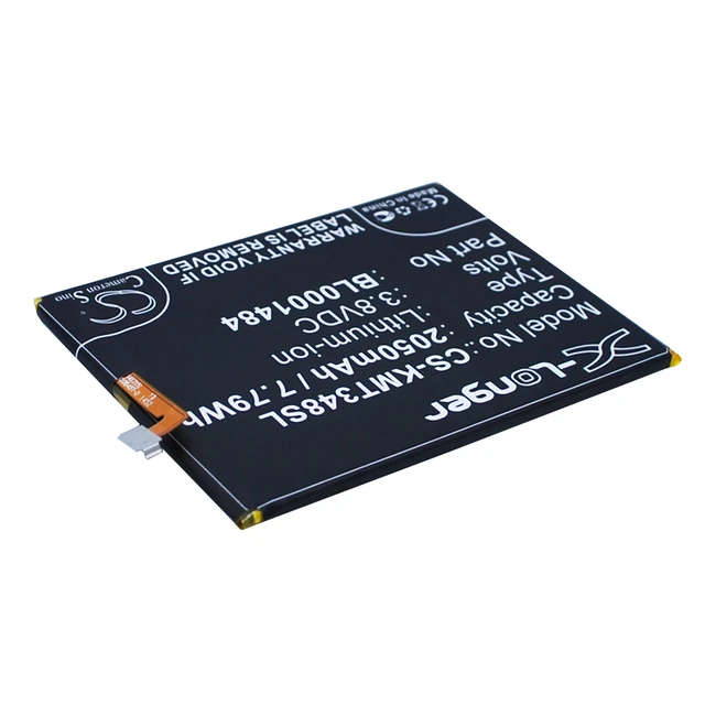Alt view image 3 of 6 - Battery for KAZAM Thunder 348 Tornado BL0001484 Mobile SmartPhone CS-KMT348SL