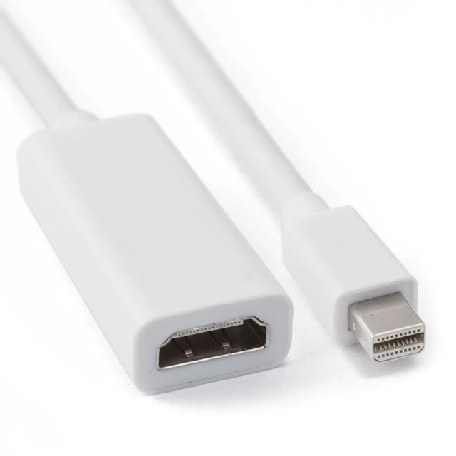 Alt view image 2 of 4 - Adapter Cable for Thunderbolt Mini DisplayPort to HDMI Apple MacBookPro Air iMac