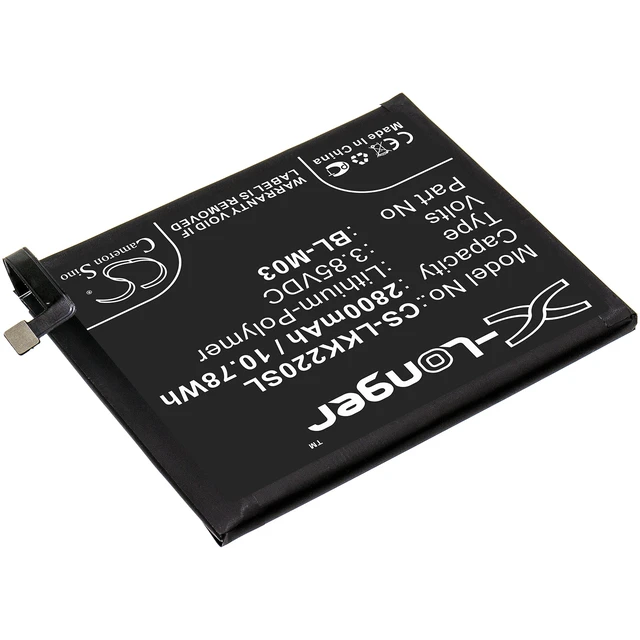 Alt view image 2 of 5 - Battery for LG K200BMW K22 2020 K22+ LMK200BAW LMK200BMW BL-M03 EAC64791001