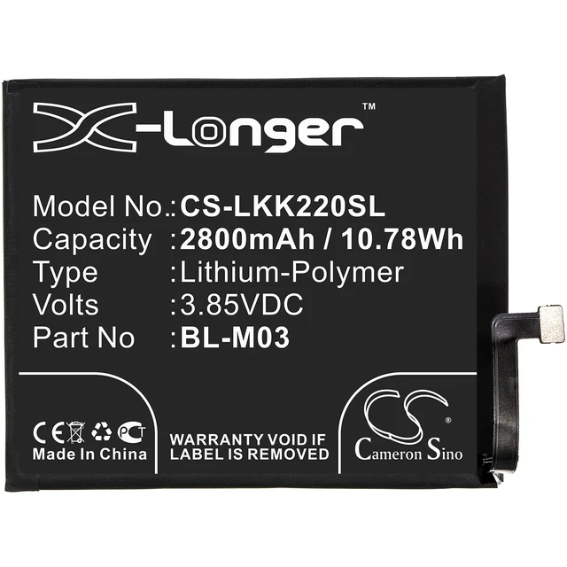 Alt view image 3 of 5 - Battery for LG K200BMW K22 2020 K22+ LMK200BAW LMK200BMW BL-M03 EAC64791001