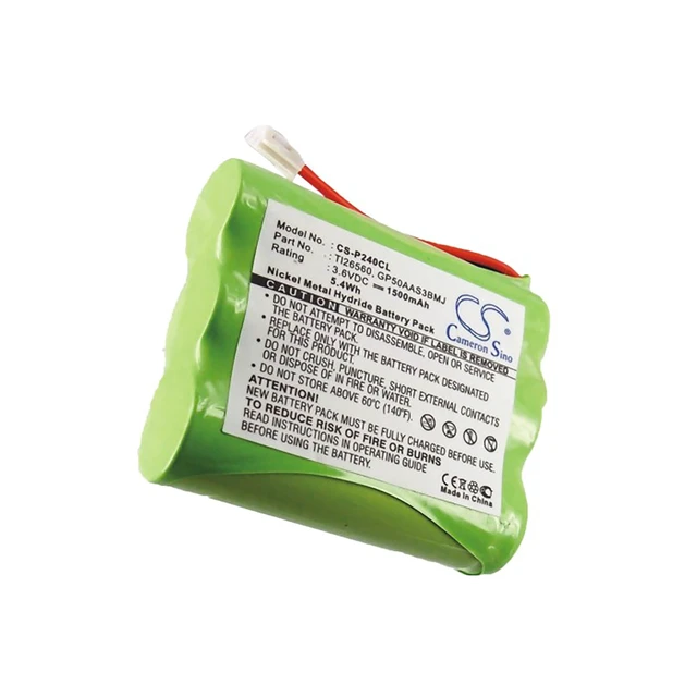 Alt view image 5 of 6 - Battery for GP GP60AAS3BMJ GE GES-PCF03 TL26560 Sanyo AT&T 2414 3300 3301 91076