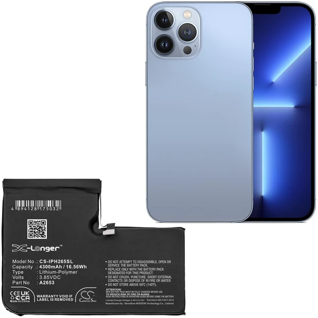 Alt view image 5 of 5 - Battery for Apple iPhone 13 Pro Max 5G A2645 A2653 A2641 A2643 A2644 A2645 A2484