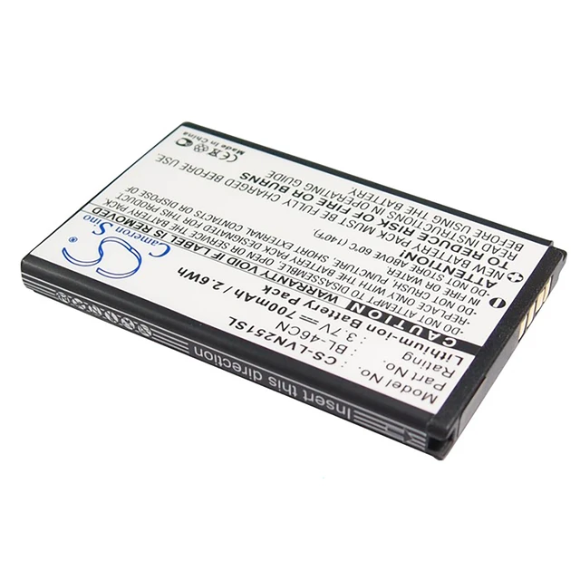 Alt view image 2 of 5 - Battery for LG A340 Cosmos 2 3 VN251 vn251s vn360 Wine III BL-46CN EAC61638202