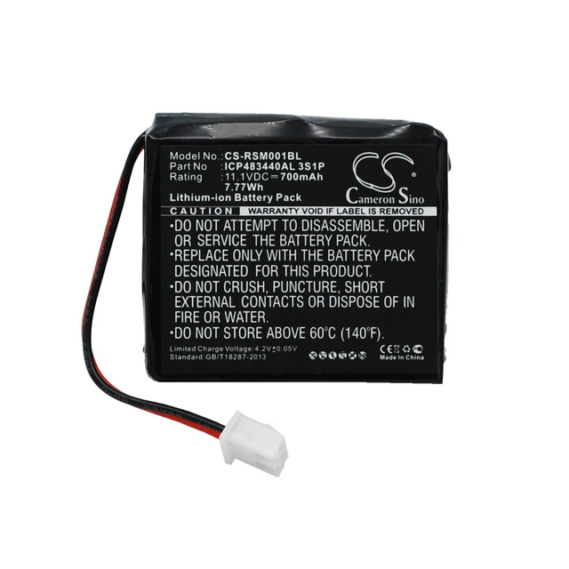 Main image of Battery for Ratiotec Soldi Smart Banknote Tester ICP483440AL 3S1P CS-RSM001BL