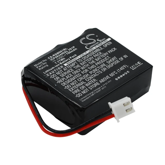 Alt view image 2 of 6 - Battery for Ratiotec Soldi Smart Banknote Tester ICP483440AL 3S1P CS-RSM001BL