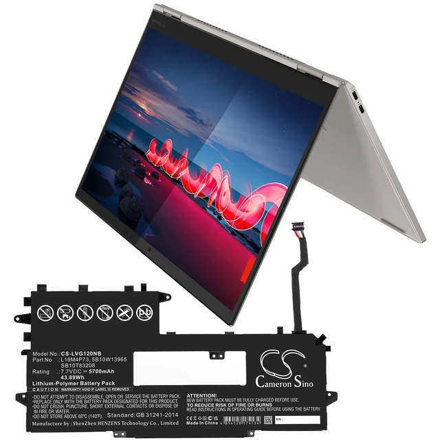 Alt view image 6 of 6 - Battery for Lenovo ThinkPad X1 Titanium Yoga G1 5B10W13965 L19M4P73 SB10T83208
