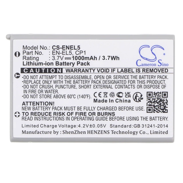 Alt view image 5 of 5 - Battery for NIKON Coolpix 3700 4200 P100 P3 P330 P340 P4 P510 P90 S10 CP1 EN-EL5